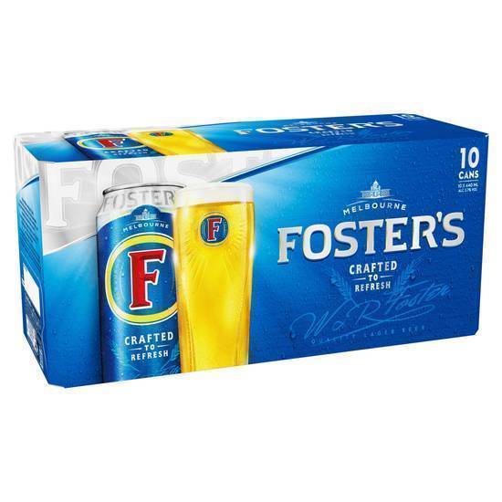 Fosters 10x440ml ABV 3.7%