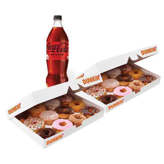 24 Donuts + Bebida 1.5 Lt