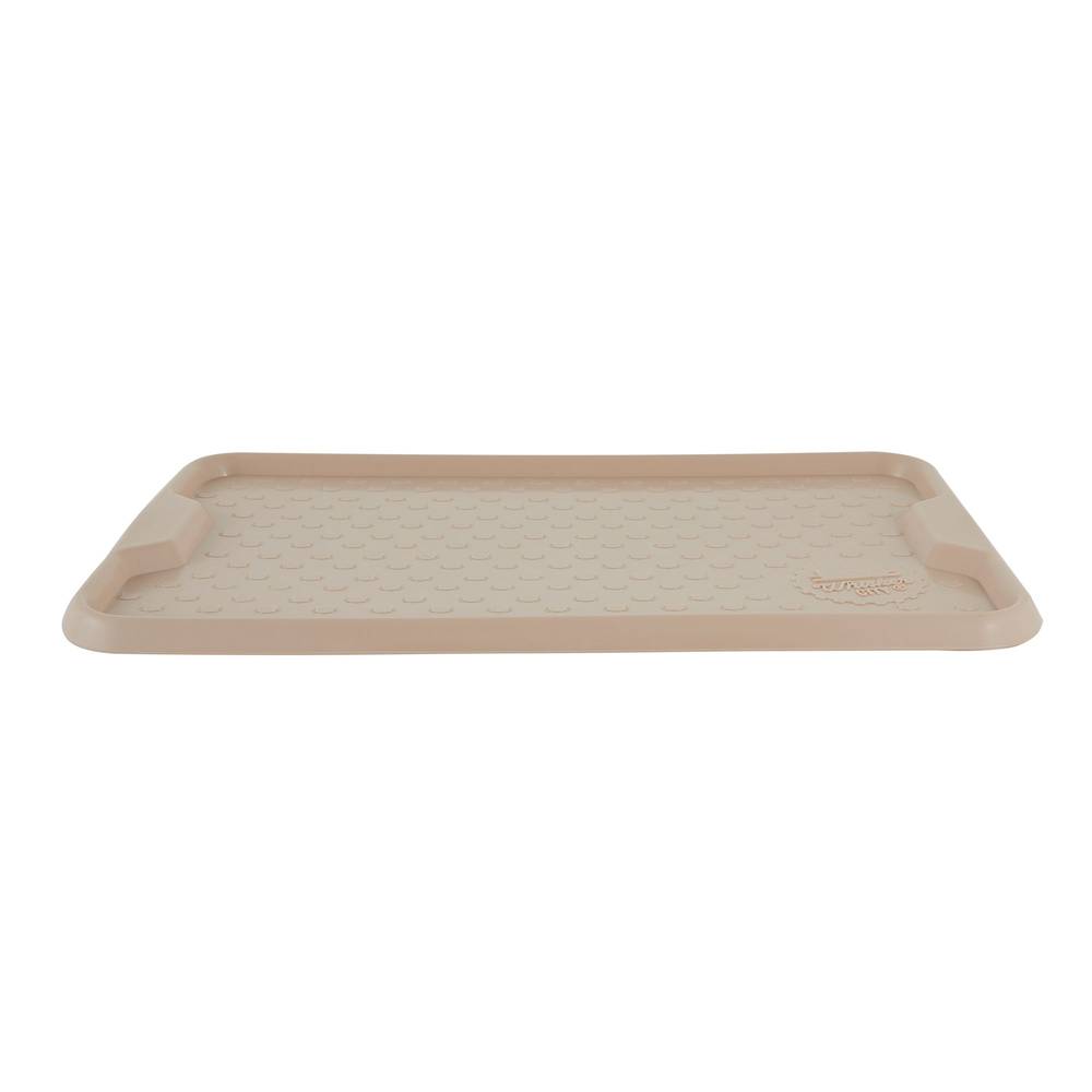 Whisker City® Elevated Cat Feeding Placemat (Color: Tan, Size: 19\"L X 11.5\"W)