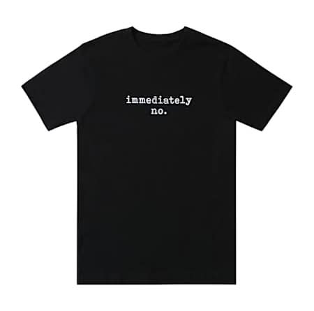 Immediately No. Graphic Tee Large Black