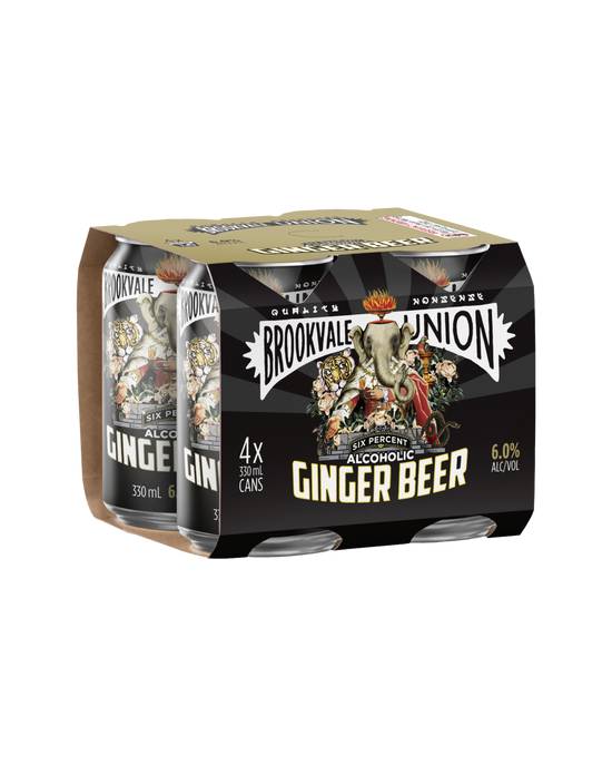 Brookvale Union Ginger Beer 6% Can 4x330mL
