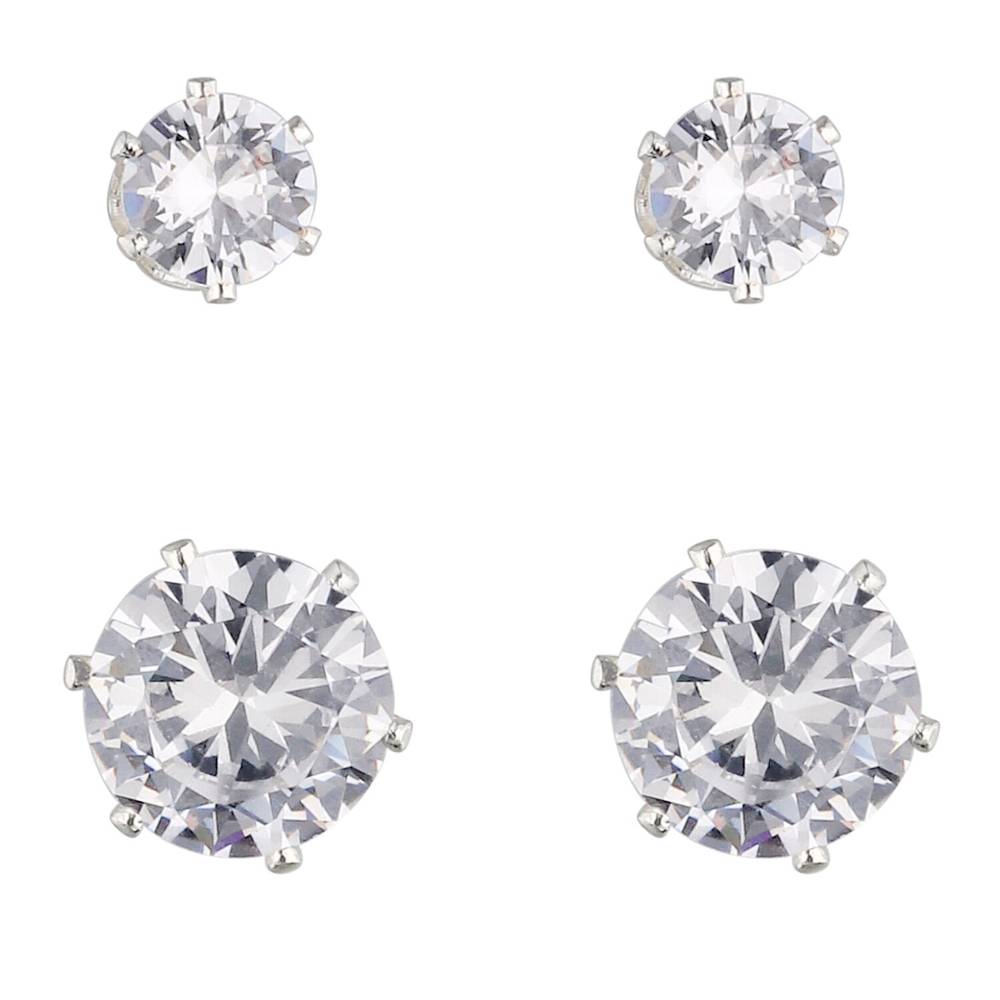 Elegant Silver Earring Set (4 ct)