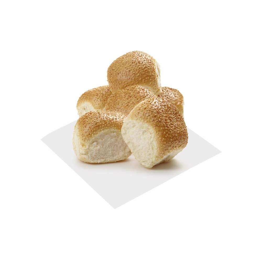 Coles Bakery Crusty Round Rolls 6 pack