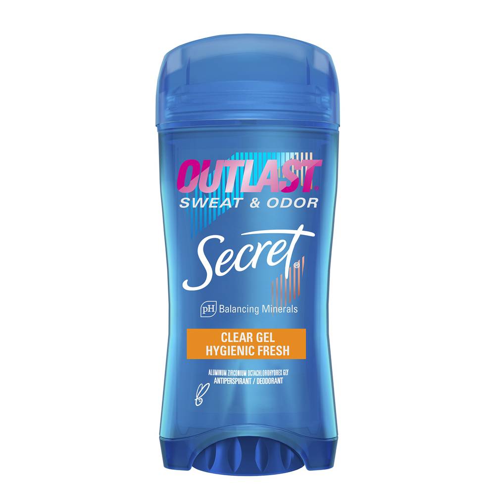 SECRET Outlast Clear Gel Antiperspirant and Deodorant Hygienic Fresh (2.6 oz)