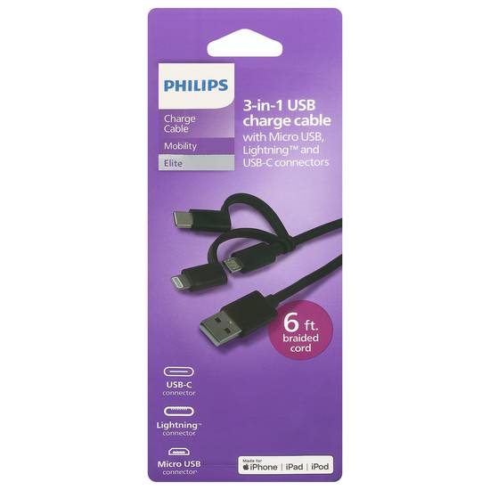 Philips 3-in-1 Usb Charge Cable