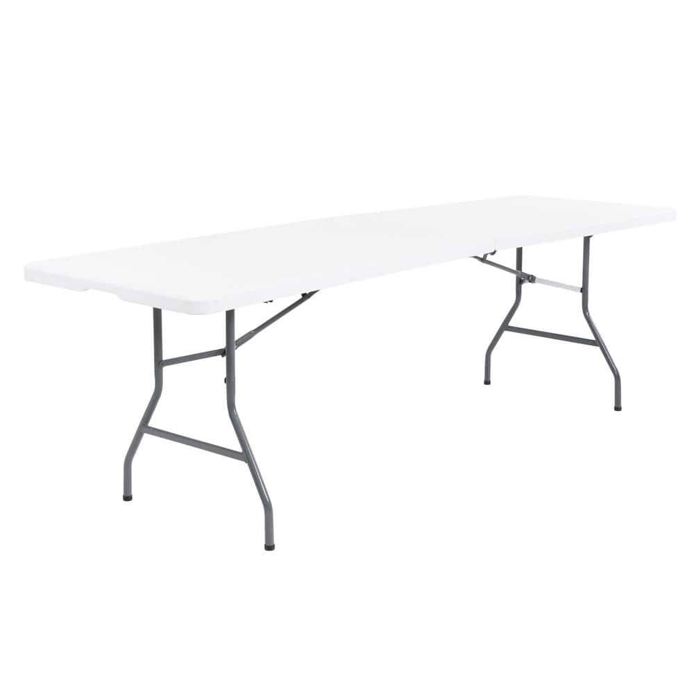 Lifetime Fold-In-Half Resin Table, 8 ft, Black