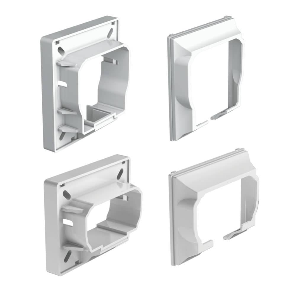 Deckorators 3.625-in x 1.25-in Grab and Go White Plastic Post Connector (4-Pack) | 387435