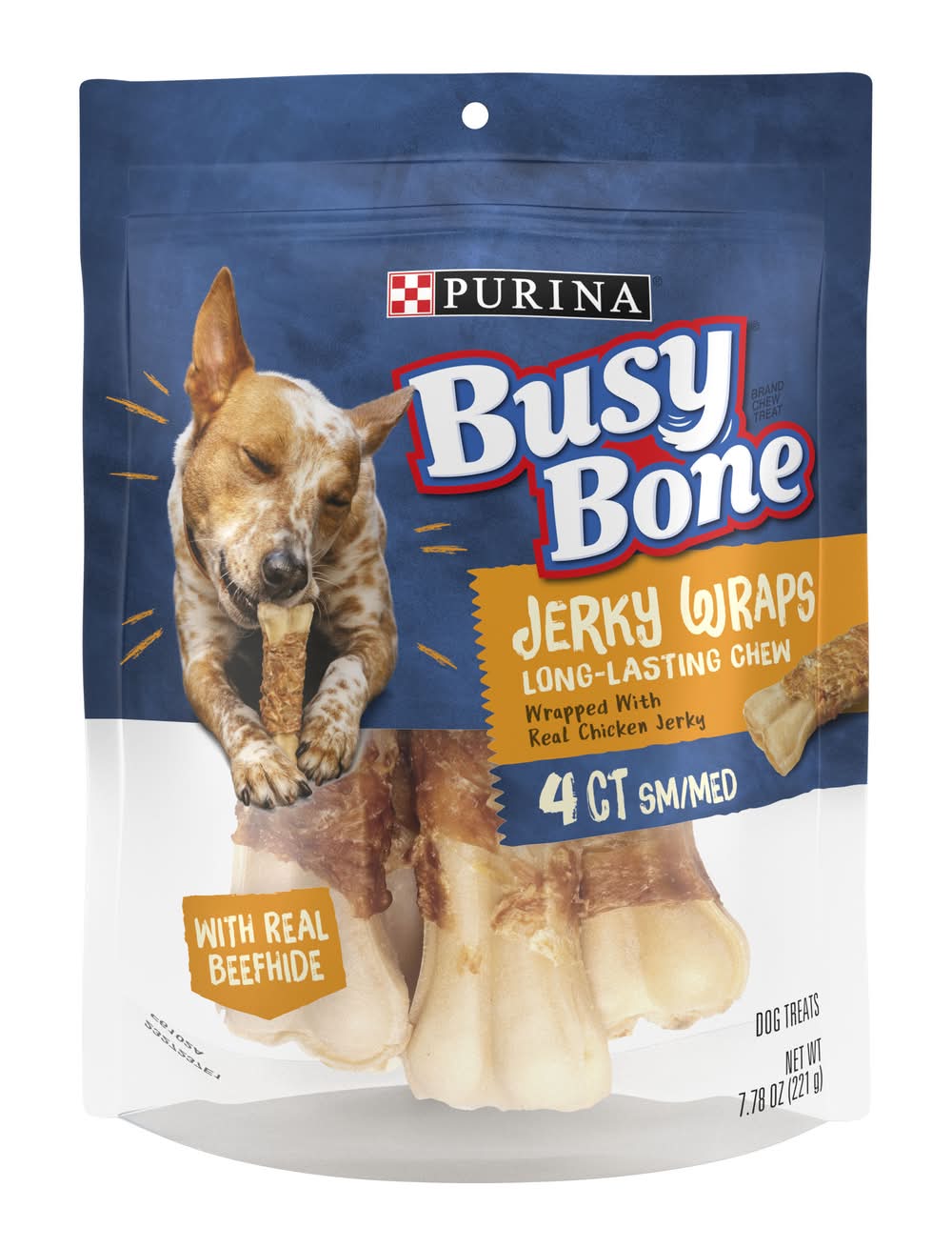 Purina Busy Jerky Wraps Dog Treats, Chicken, Small-Medium Breed (7.78 oz)