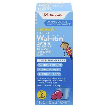 Walgreens Children's Allergy Liquid Dye & Sugar Free (bubble gum)