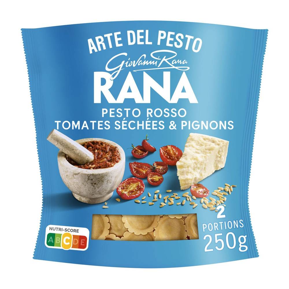 Rana - Pâtes fraîches ravioli pesto rosso tomates séchées et pignons