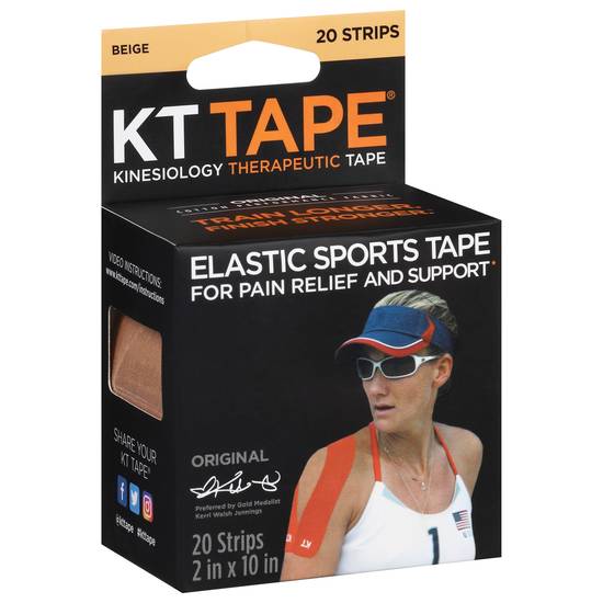 Kt Tape Elastic Sports Tape For Pain Relief & Support (20 ct)