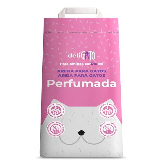 Arena para gatos absorbente perfumada Deligato bolsa 5 kg