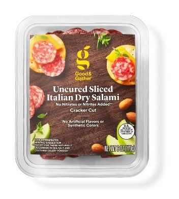Good & Gather Uncured Cracker Cut Sliced Italian Dried Salami (6 oz)