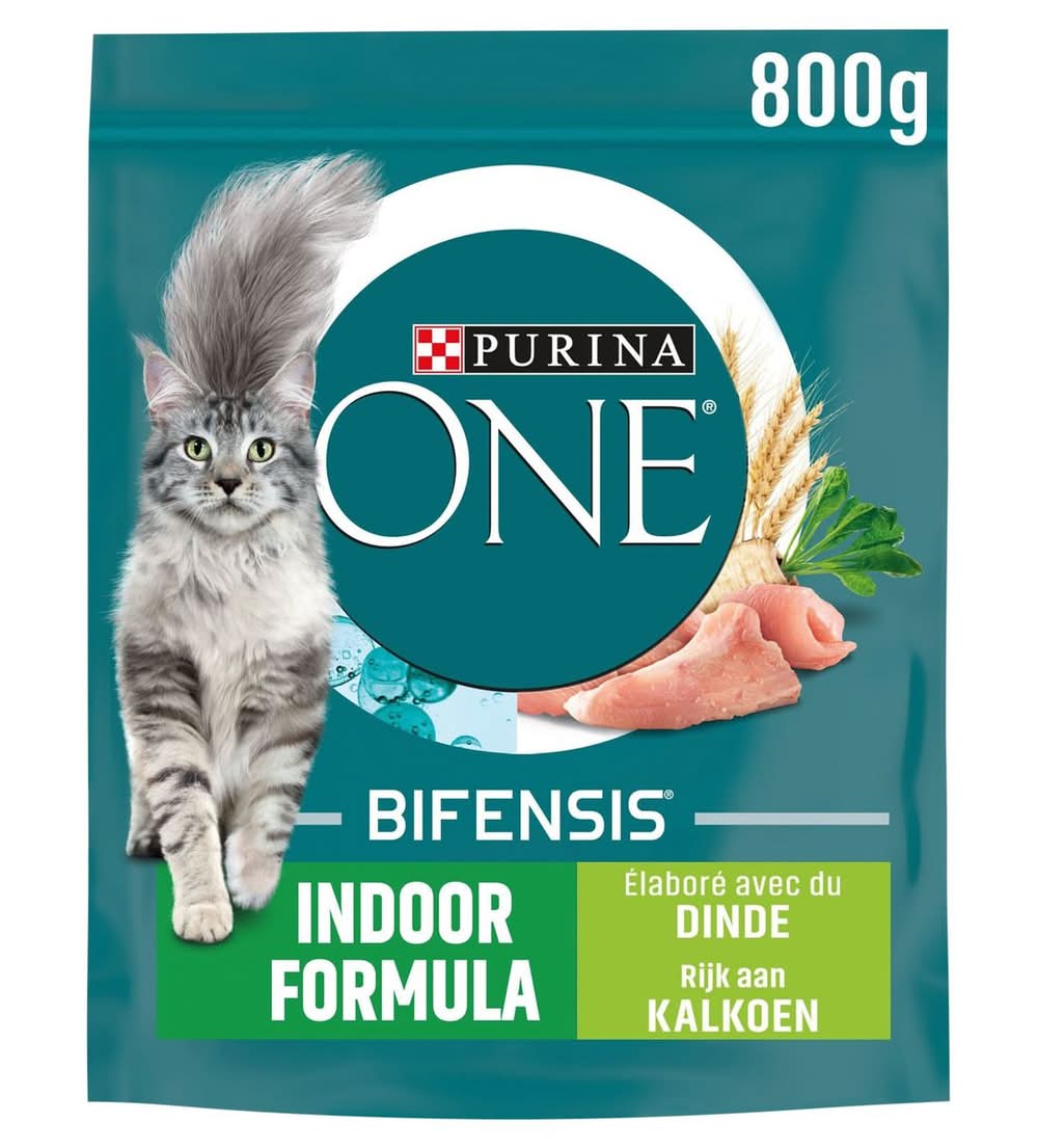 Purina ONE Bifensis Aliment Chat Adulte Indoor Croquettes à la Dinde et Céréales 800g