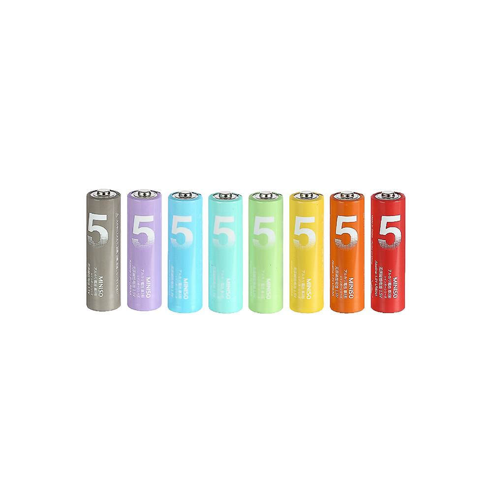 Miniso · Pilas alcalinas aa (8 un), multicolor (8 un)
