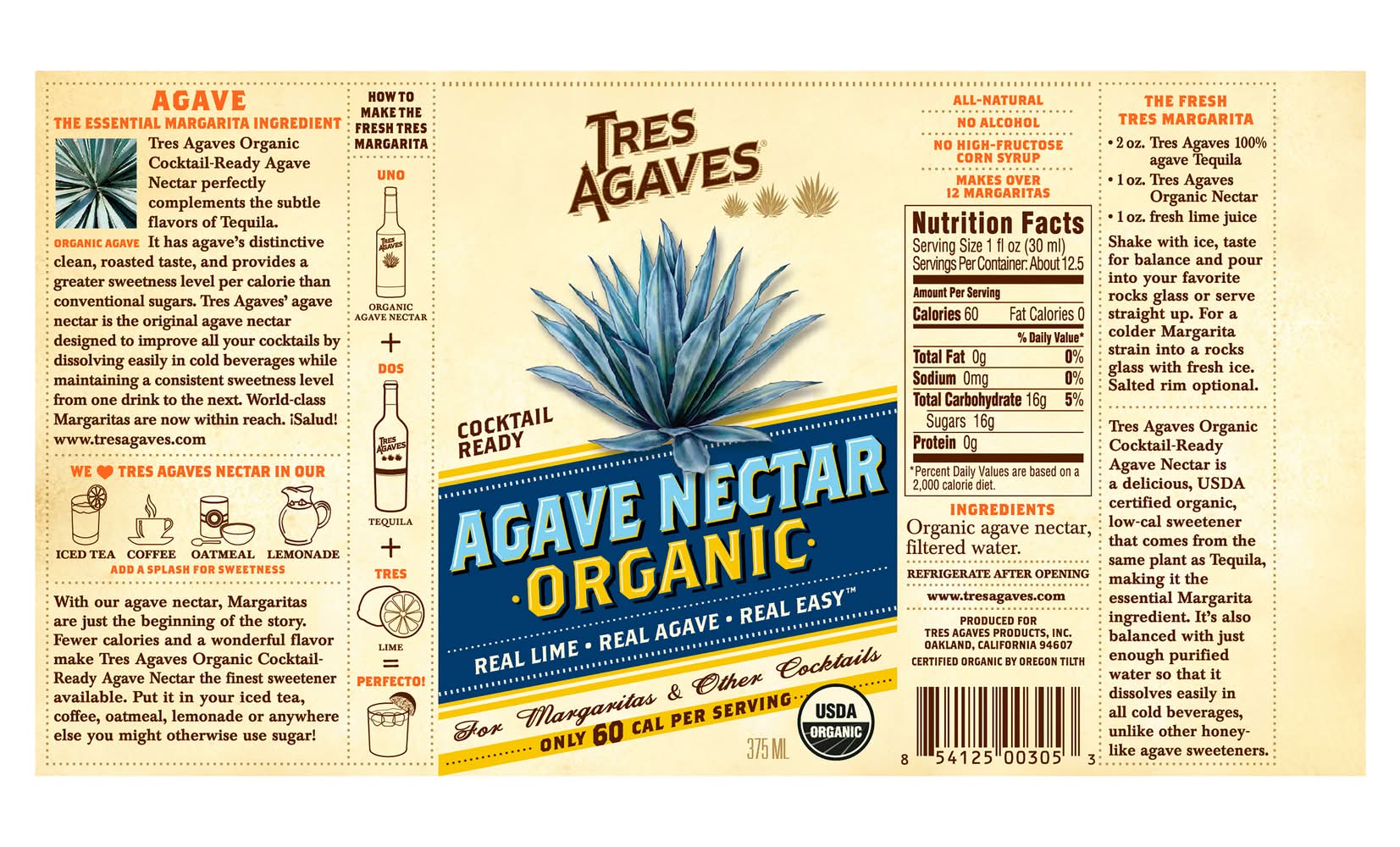 Tres Agaves Organic Agave Nectar (375 ml) | Postmates