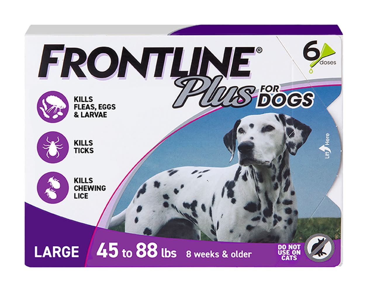 Frontline Plus Flea & Tick Spot Treatment for Large Dogs, 45-88 lbs