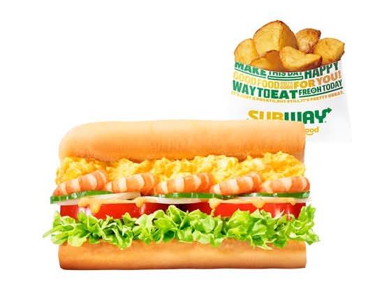 【辛】えびたま ポテト(S)セット Egg Shrimp Potato set