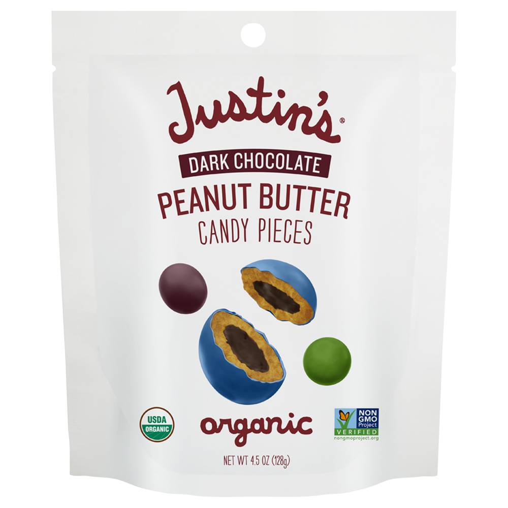 Justin's Justin’s Organic Peanut Butter Candy Pieces, Dark Chocolate (4.5 oz)