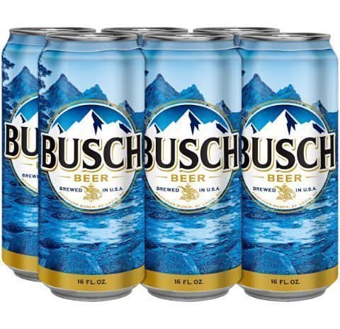 Busch Beer 6 Pack 16oz Can