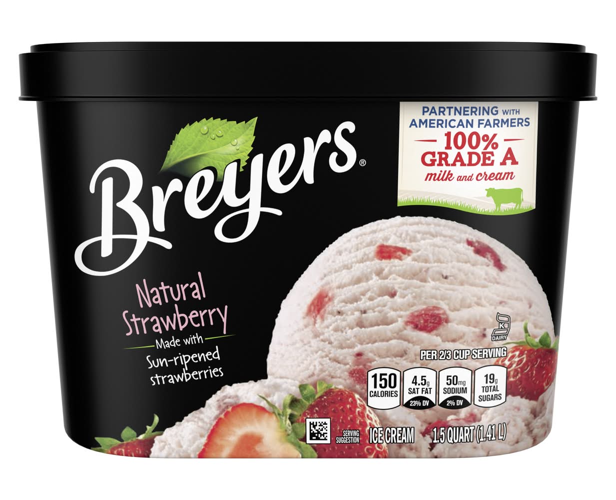Breyers Natural Strawberry Ice Cream (1.5 qt)