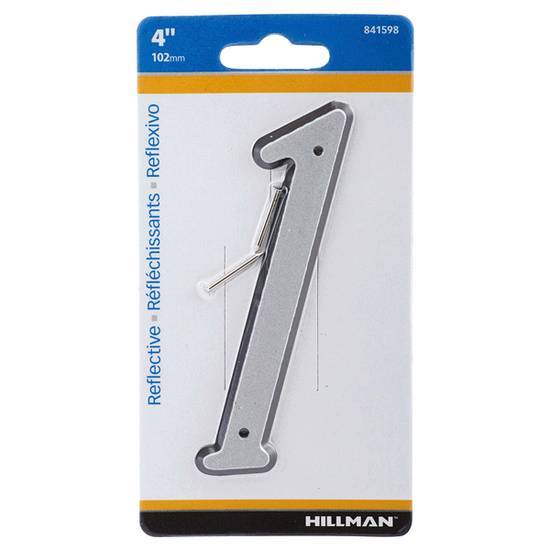 Hillman 4'' Nail-On Reflective House Number 1
