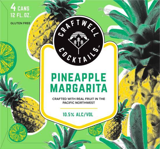 Craftwell Cocktails Pineapple Margarita (4x 12oz cans)
