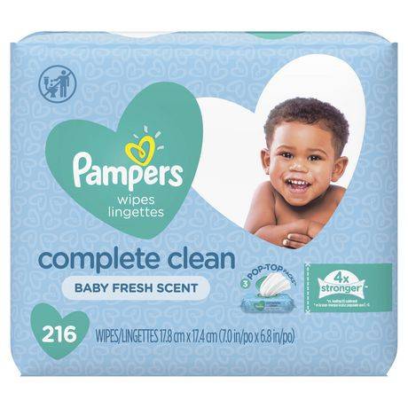 Pampers Complete Clean Scented Wipes (216 units)