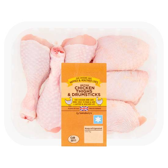Sainsbury's British Fresh Chicken Skin on Thighs & Drumsticks 540g