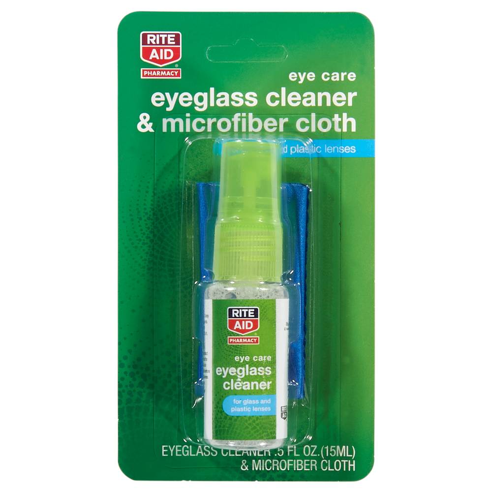 Rite Aid Eyeglass Cleaner and Microfiber Cloth (0.5 fl oz)