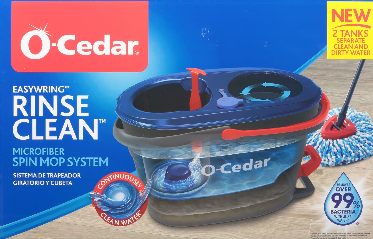 O-Cedar Rinse Clean Microfiber Spin Mop System (7.1 lbs)