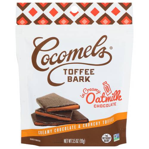 Cocomels Candy Toffee Bark In Creamy Oatmilk Chocolate