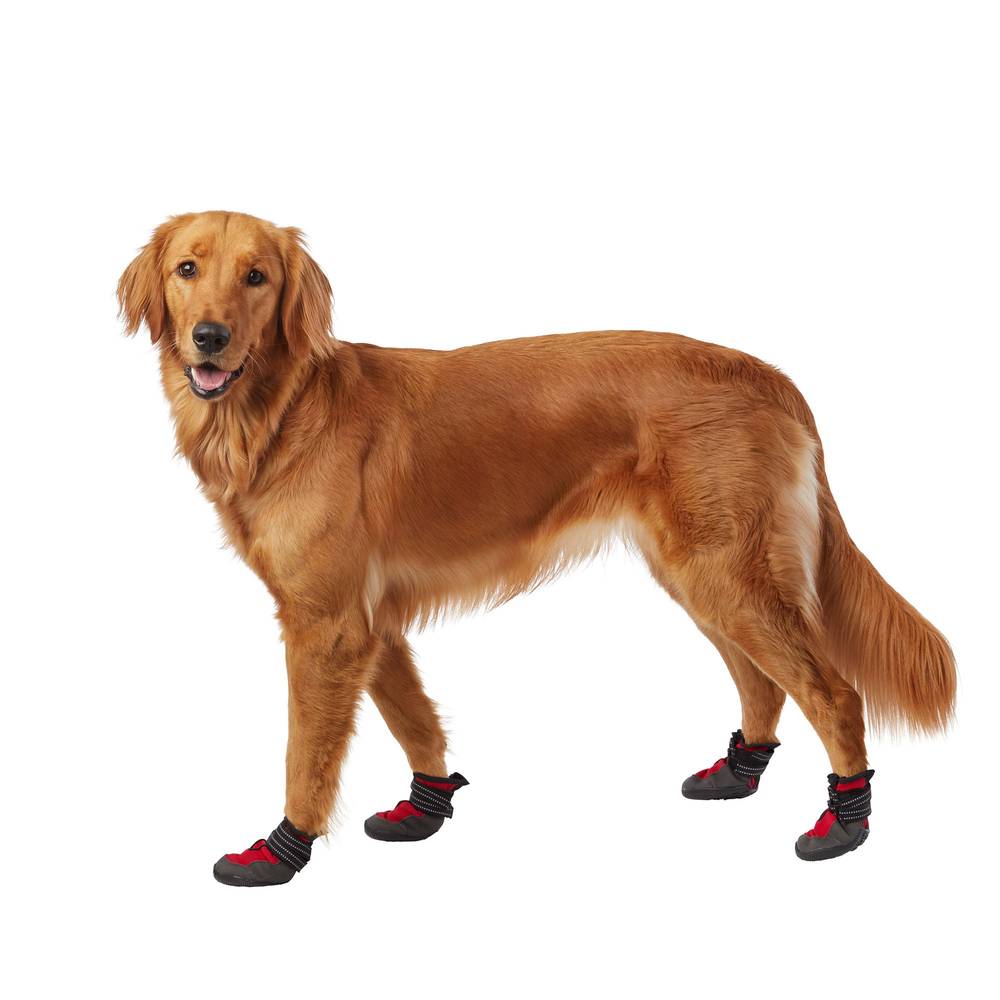 Top Paw® Dog Booties (Color: Red, Size: Medium)