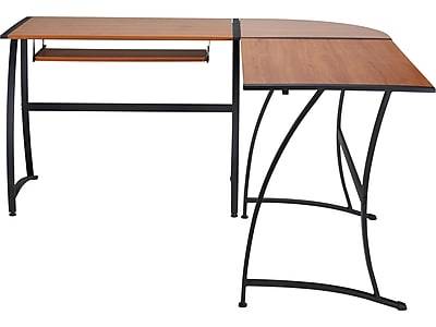 Staples Gillespie 62W L-Shaped Desk, Sonona Cherry (28189R-CC)