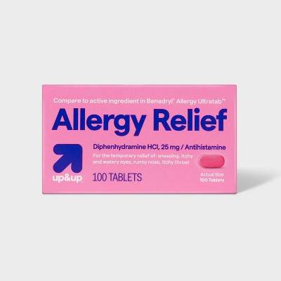 up&up Diphenhydramine Hci 25mg Allergy Relief Tablets (100 ct)