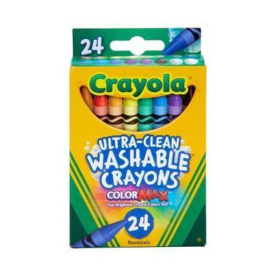 Crayola Ultra Clean Nontoxic Washable Crayons, Assorted (24 ct)