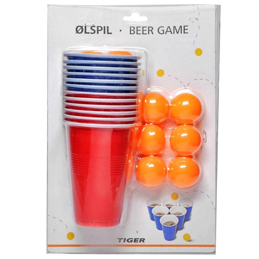 Tiger ensemble de jeu bière-pong (24 unités)