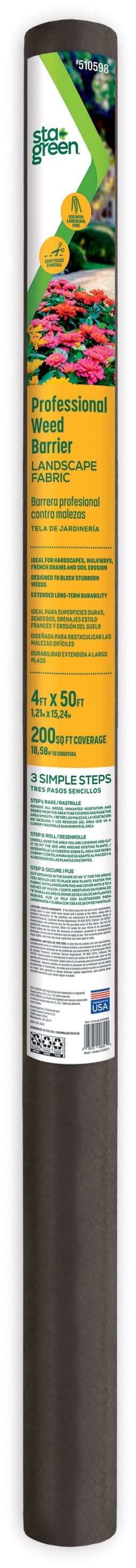 Sta-Green 50-ft x 4-ft Professional Weed barrier Landscape Fabric