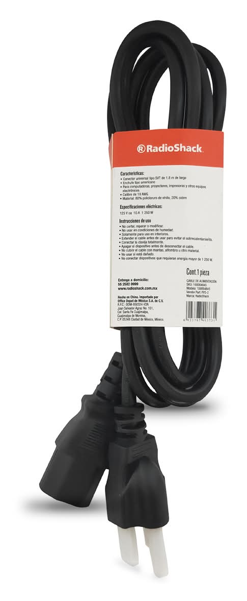 RadioShack · Cable de alimentación