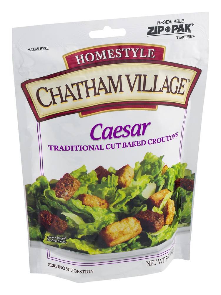 Chatham Village Homestyle Traditional Cut Baked Croutons Caesar (5 oz)