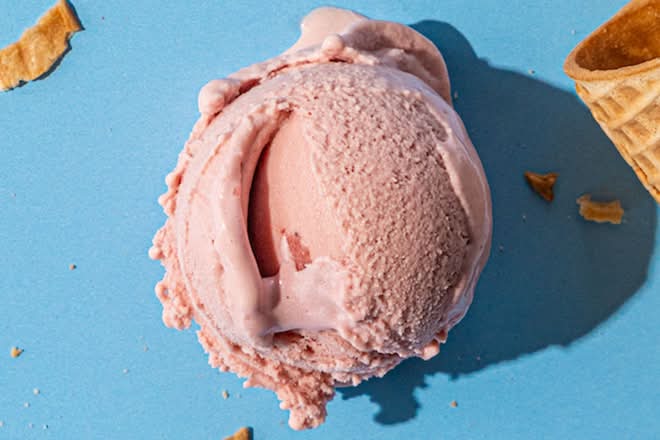 Organic Summer Strawberry Ice Cream