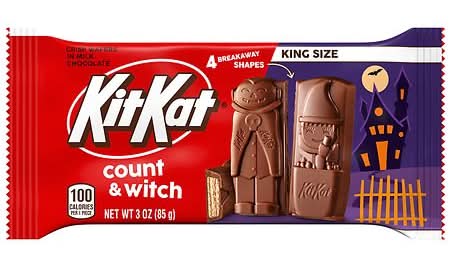 KitKat Milk Chocolate Wafer Count and Witch King Size Halloween Candy Bar - 3.0 oz