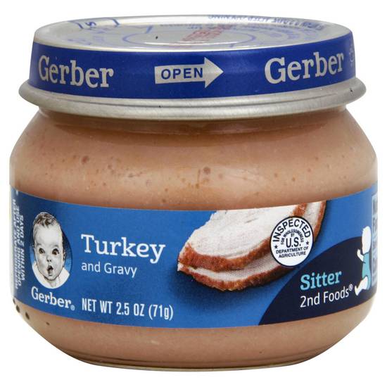 Gerber Mealtime For Baby Sitter Turkey and Gravy 2nd Foods