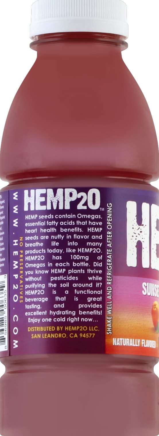 Hemp2O Organic Hemp Beverage Sunset Sherbert - Delivery in Under
