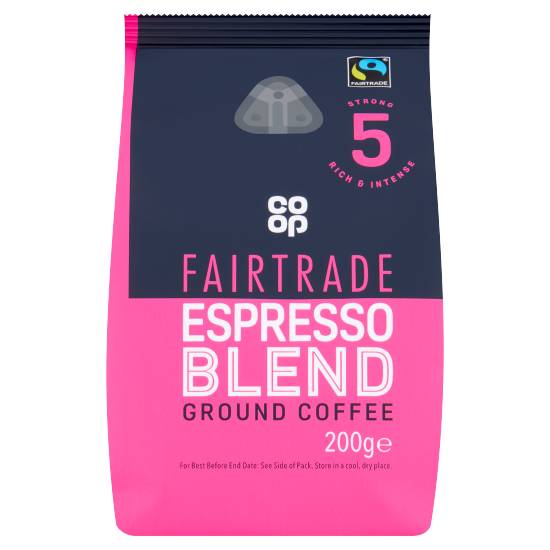 Co-Op Fairtrade Espresso Blend Ground Coffee 200g