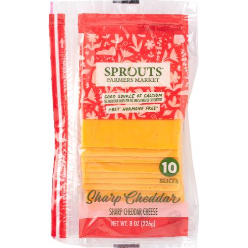 Sprouts Sliced Sharp Cheddar Cheese
