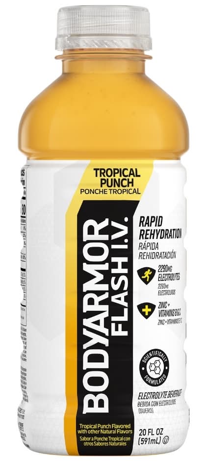 BODYARMOR Flash I.v. Rapid Rehydration Electrolyte Drink, Tropical Punch (20 fl oz)
