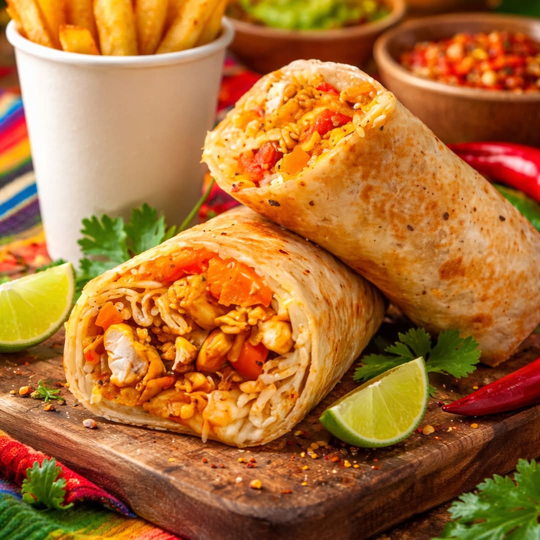 Le Spécial Chicken Burritos 🌯 + Frites 🐓🇲🇽