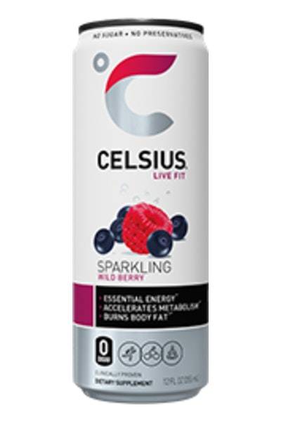 Celsius Live Fit Wild Berry Energy Drink (4 ct, 12 fl oz)
