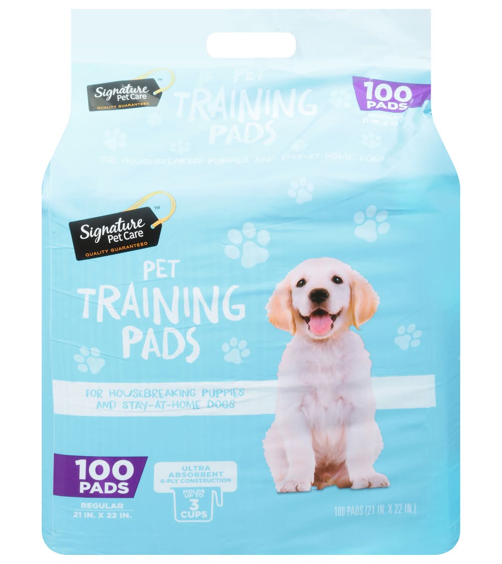 Signature Pet Care Regular Pet Training Pads For Dogs, 21x22 In (100 ct)